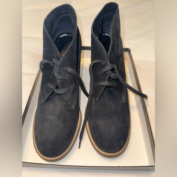 Black suede J. Crew booties. Excellent condition. - Picture 1 of 7